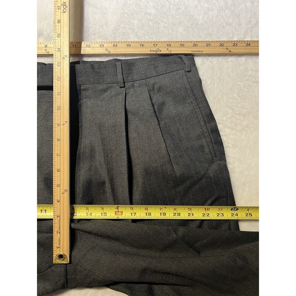 Bill Blass Premiere 44L 40x32 Gray Subtle Brown Stripe Flannel Suit - Picture 14 of 16